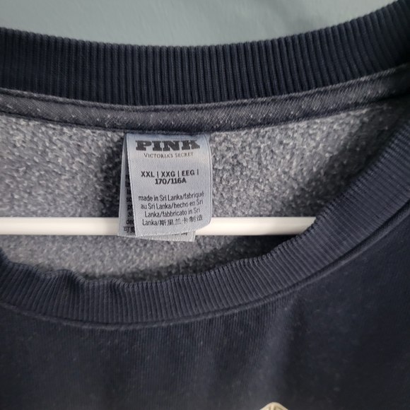 Victoria's Secret PINK Dark Blue Sweatshirt - Picture 2 of 5